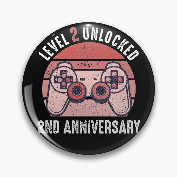 Item preview, Level 2 Unlocked 2nd Anniversary Gamer designed and sold by RandomStuffShop.
