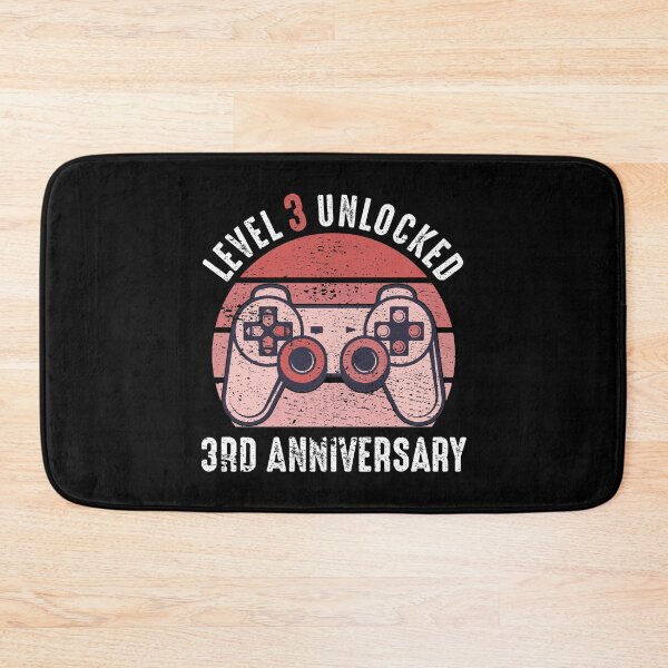 Item preview, Level 3 Unlocked 3rd Anniversary Gamer designed and sold by RandomStuffShop.