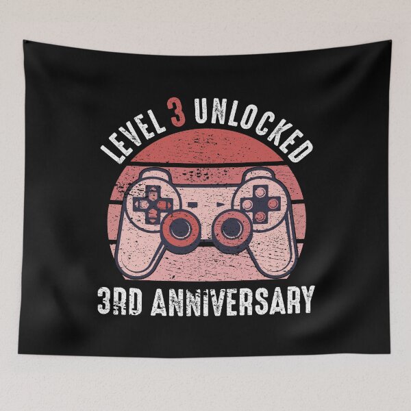 Item preview, Level 3 Unlocked 3rd Anniversary Gamer designed and sold by RandomStuffShop.