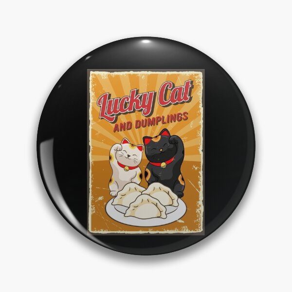 Artikelvorschau, Vintage Glückskatze Mit Dumpling entworfen und verkauft von ElBeDesigns.