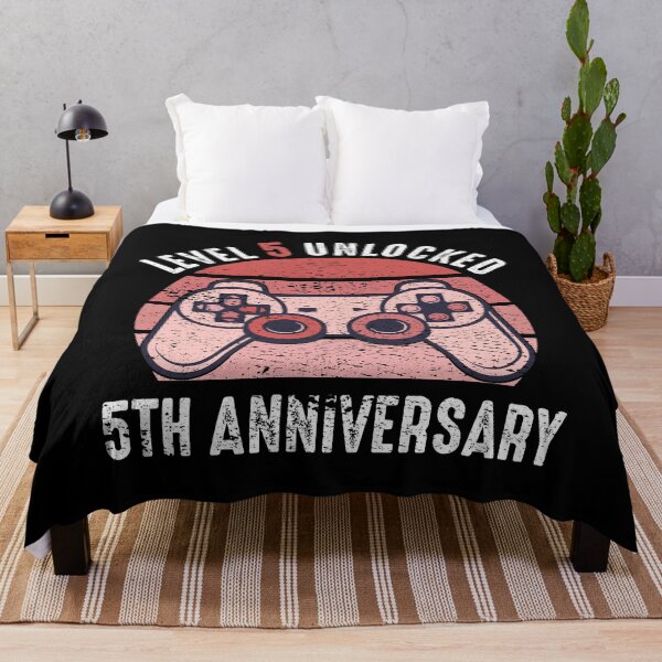 Item preview, Level 5 Unlocked 5th Anniversary Gamer designed and sold by RandomStuffShop.