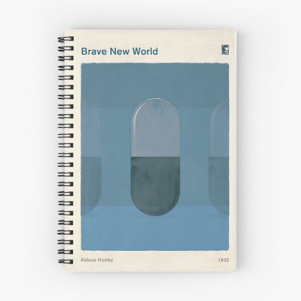 Item preview, Brave New World, Aldous Huxley Dystopian Social Science Fiction Art for Book Lovers designed and sold by RedHillPrints.