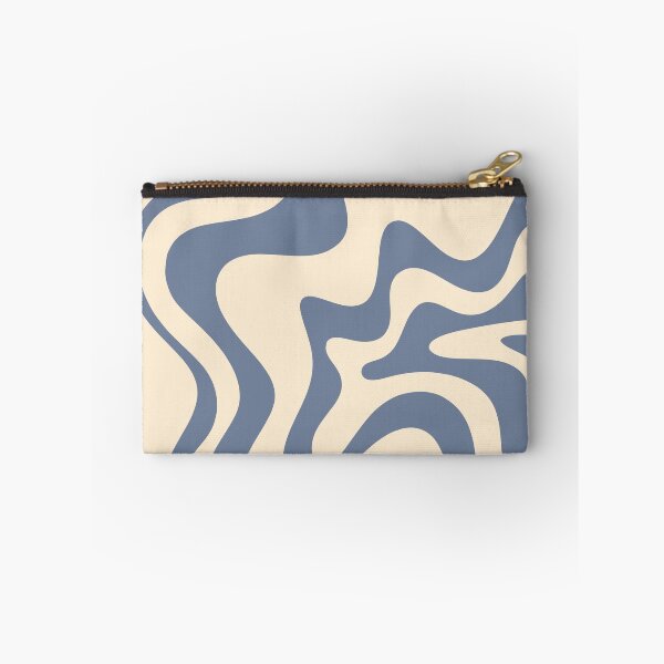 Item preview, Liquid Swirl Retro Abstract Pattern in Stone Blue and Cream designed and sold by kierkegaard.