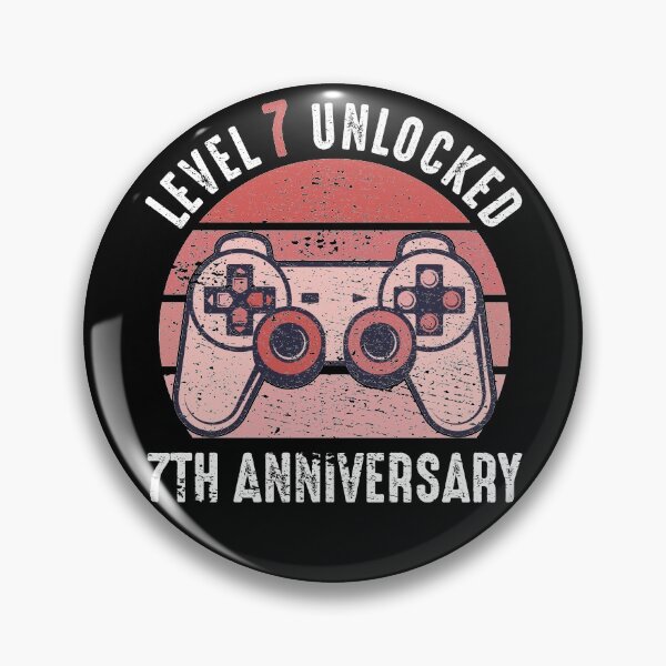 Item preview, Level 7 Unlocked 7th Anniversary Gamer designed and sold by RandomStuffShop.
