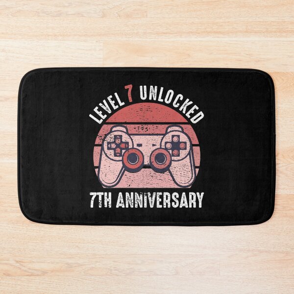 Item preview, Level 7 Unlocked 7th Anniversary Gamer designed and sold by RandomStuffShop.