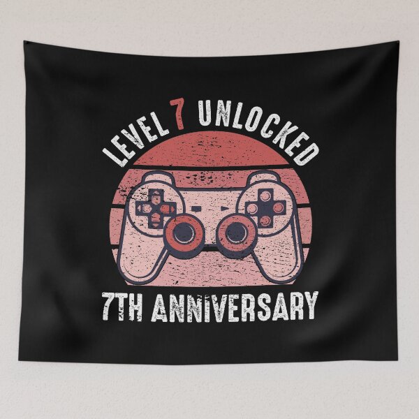 Item preview, Level 7 Unlocked 7th Anniversary Gamer designed and sold by RandomStuffShop.