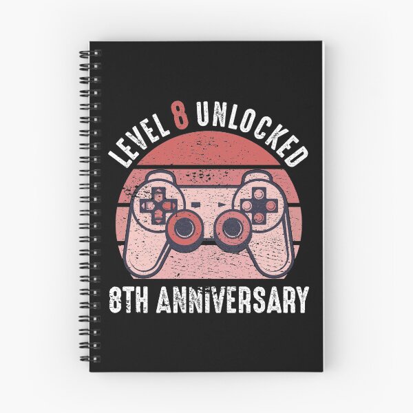 Item preview, Level 8 Unlocked 8th Anniversary Gamer designed and sold by RandomStuffShop.