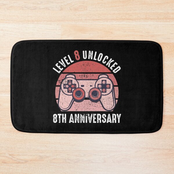 Item preview, Level 8 Unlocked 8th Anniversary Gamer designed and sold by RandomStuffShop.
