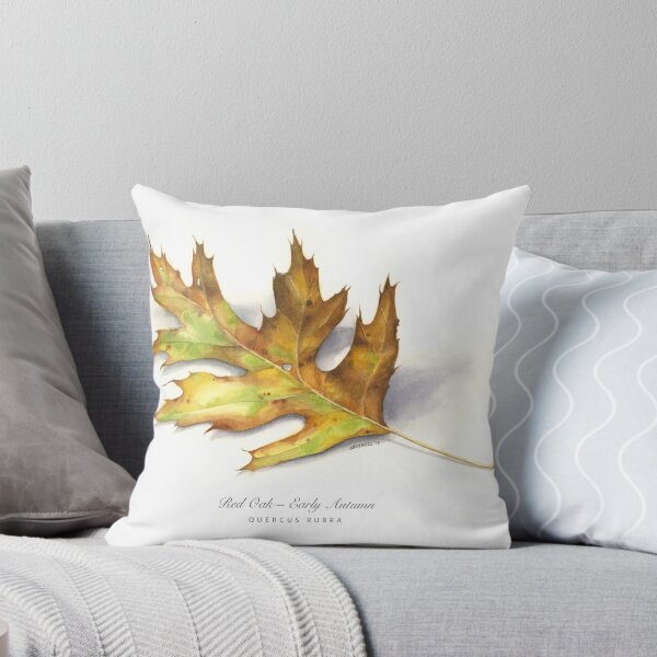 Early Autumn Oak Throw Pillow