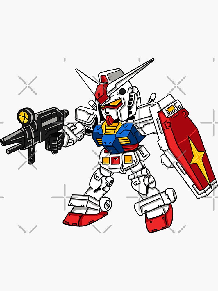 "gundam" Sticker for Sale by LunarSticker Redbubble