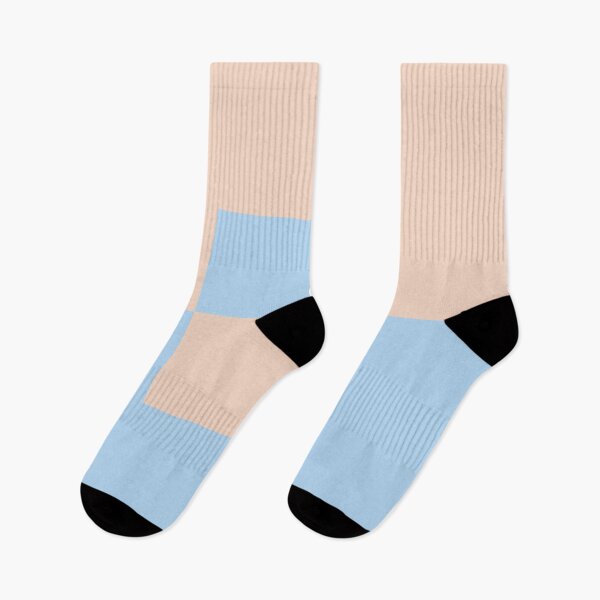 Item preview, Baby Blue and Peach Minimal Square Design 2 2021 Color of the Year Wild Blue Yonder and Natural Tan designed and sold by ColorOfTheYears.