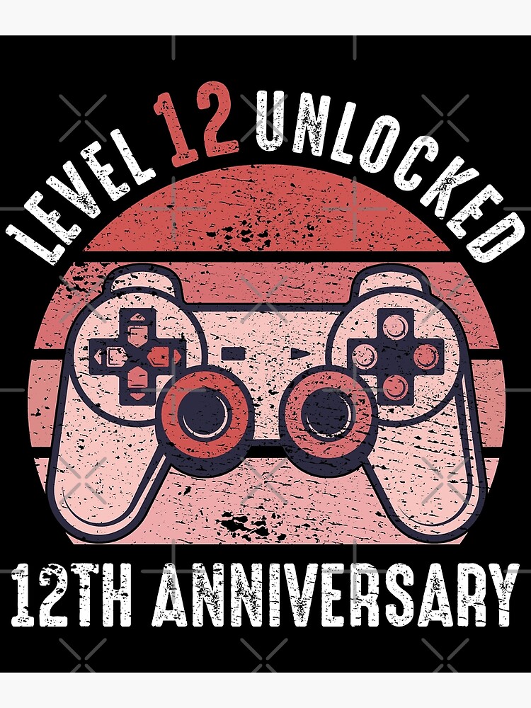 Level 12 Complete - 12nd Wedding Anniversary Gift Video Gamer Greeting  Card for Sale by nana1099