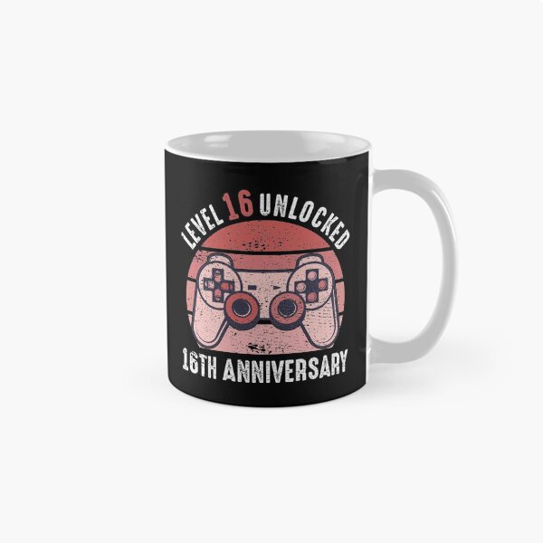 Item preview, Level 16 Unlocked 16th Anniversary Gamer designed and sold by RandomStuffShop.