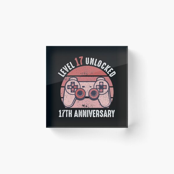 Item preview, Level 17 Unlocked 17th Anniversary Gamer designed and sold by RandomStuffShop.