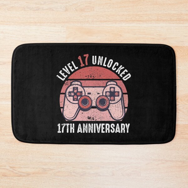 Item preview, Level 17 Unlocked 17th Anniversary Gamer designed and sold by RandomStuffShop.