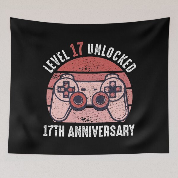 Item preview, Level 17 Unlocked 17th Anniversary Gamer designed and sold by RandomStuffShop.