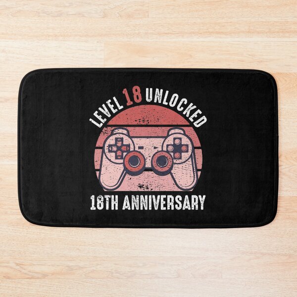 Item preview, Level 18 Unlocked 18th Anniversary Gamer designed and sold by RandomStuffShop.