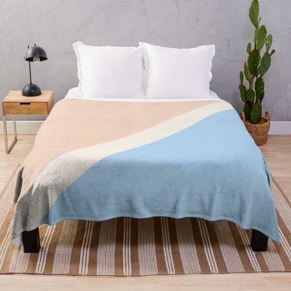Item preview, Baby Blue Off-White Peach Diagonal Stripe Design 2021 Color of the Year Wild Blue Yonder and Accent Shades designed and sold by ColorOfTheYears.
