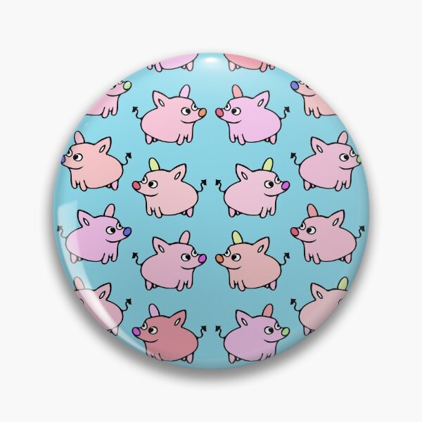 Item preview, Cute and Colorful Pig Pattern (blue) designed and sold by Davey's Designs.