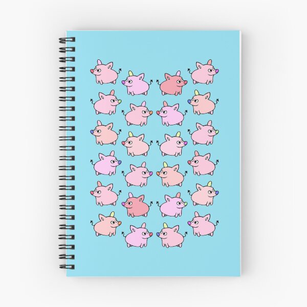 Item preview, Cute and Colorful Pig Pattern (blue) designed and sold by Davey's Designs.