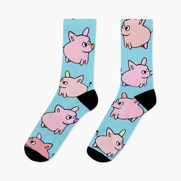 Item preview, Cute and Colorful Pig Pattern (blue) designed and sold by Davey's Designs.