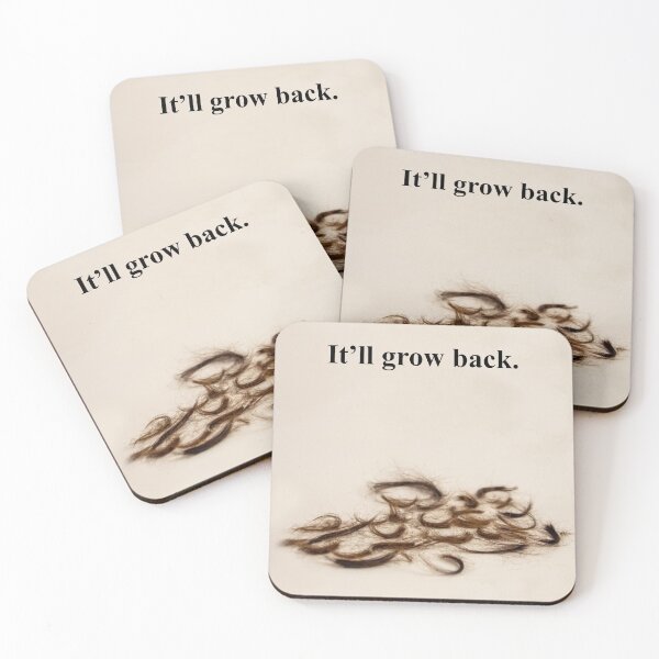 Item preview, "It'll grow back." Greeting Card of Encouragement designed and sold by GollyWillikers.