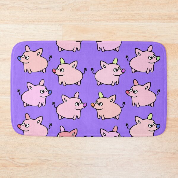 Item preview, Cute and Colorful Pig Pattern (purple) designed and sold by Davey's Designs.