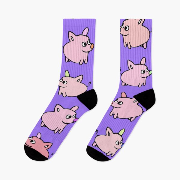 Item preview, Cute and Colorful Pig Pattern (purple) designed and sold by Davey's Designs.
