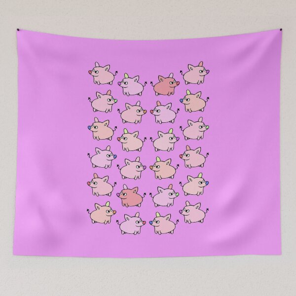 Item preview, Cute and Colorful Pig Pattern (pink) designed and sold by Davey's Designs.