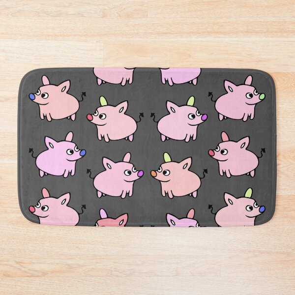 Item preview, Cute and Colorful Pig Pattern (grey) designed and sold by Davey's Designs.