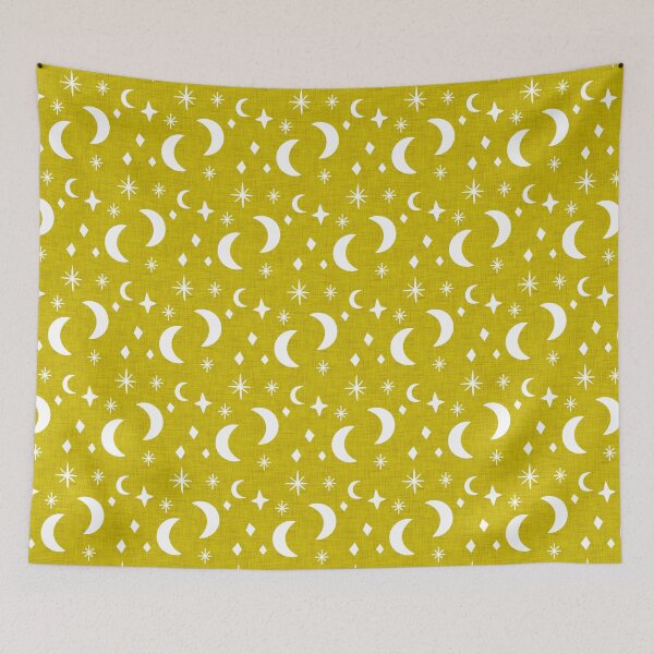 Item preview, Moon and Star dark-goldenrod designed and sold by susycosta.