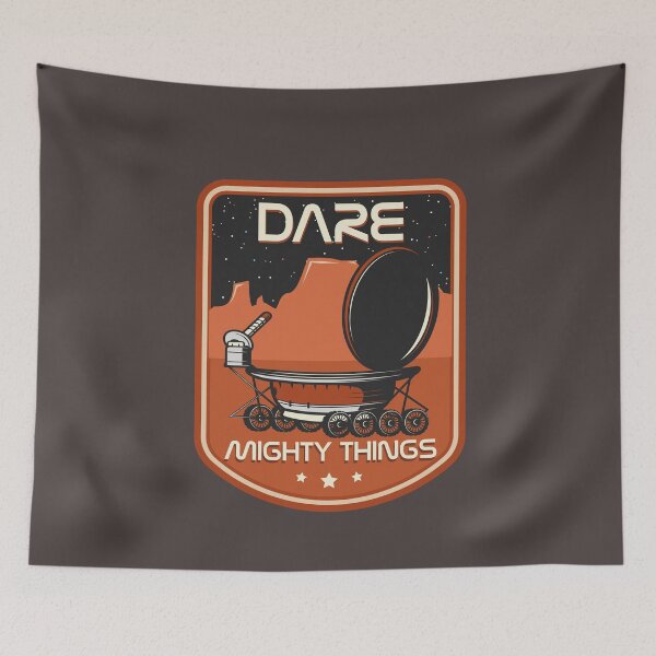 Item preview, Dare Mighty Things Perseverance Mars Rover Secret Message landing parachute designed and sold by Dream-bubble.
