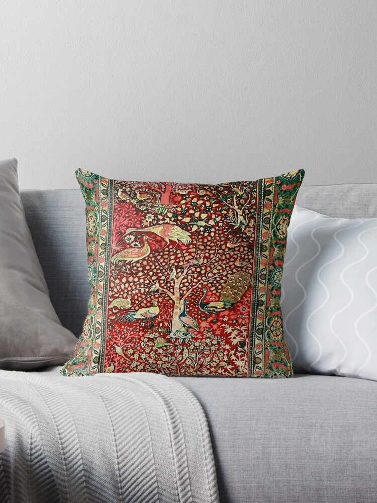 Bird print throw discount pillows