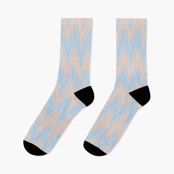 Item preview, Baby Blue and Peach Chevron Ripple Pattern 2021 Color of the Year Wild Blue Yonder and Natural Tan designed and sold by ColorOfTheYears.