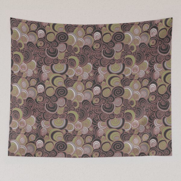 Item preview, Hand drawn spiral lines forming curls  designed and sold by Nata-V.