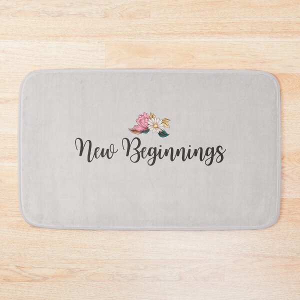 Item preview, New Beginnings Text and Minimal Floral Composition designed and sold by MusberriDesigns.
