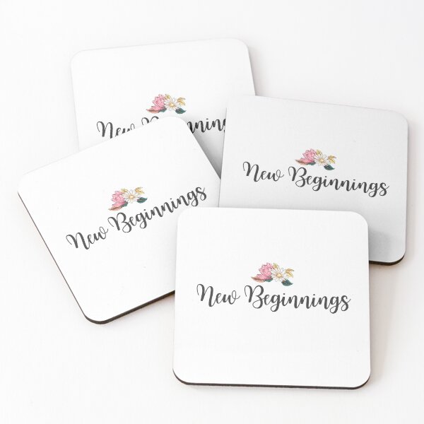 Item preview, New Beginnings Text and Minimal Floral Composition designed and sold by MusberriDesigns.