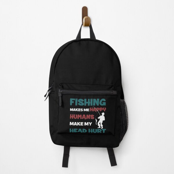 Item preview, Fishing Makes Me Happy Humans Make My Head Hurt - Funny Fisherman Gift designed and sold by NSTeeDesign.
