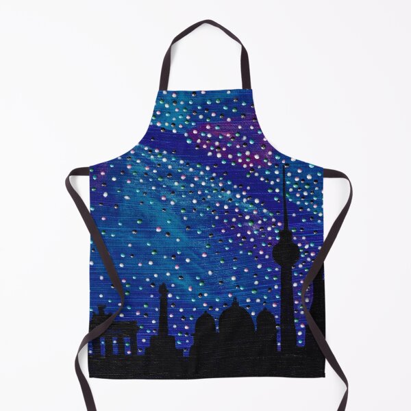 Item preview, Berlin Skyline with Galaxy in Dot Art designed and sold by nabeArtist.