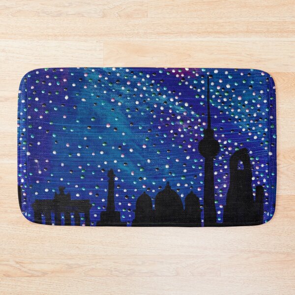 Item preview, Berlin Skyline with Galaxy in Dot Art designed and sold by nabeArtist.