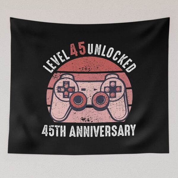 Item preview, Level 45 Unlocked 45th Anniversary Gamer designed and sold by RandomStuffShop.