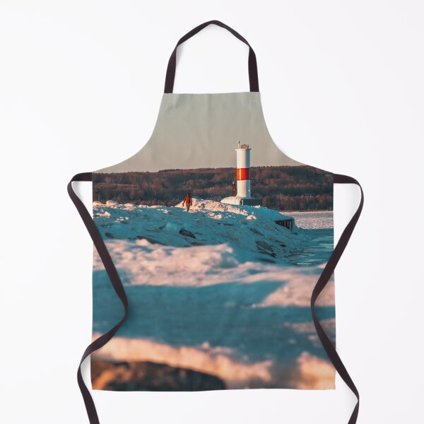 Item preview, Sunset on a frozen Petoskey Michigan Lighthouse designed and sold by Michael Deemer.