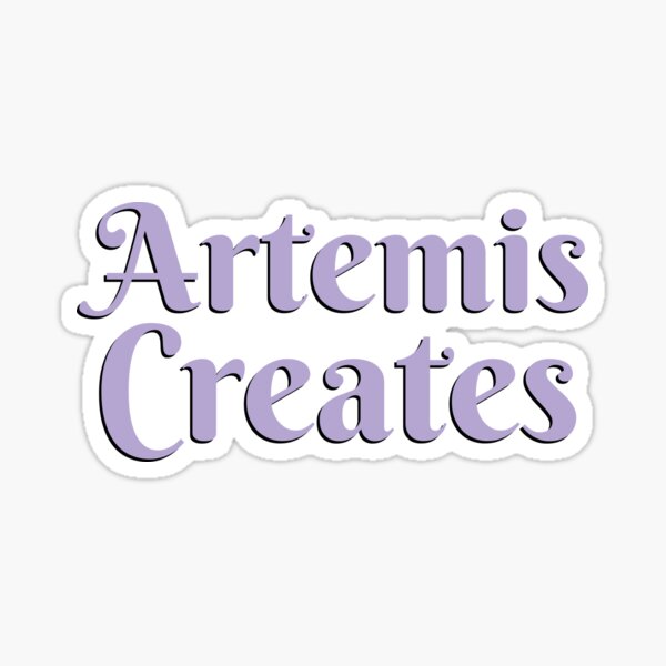 Artemis Creates Logo (text only, CMYK safe) Sticker