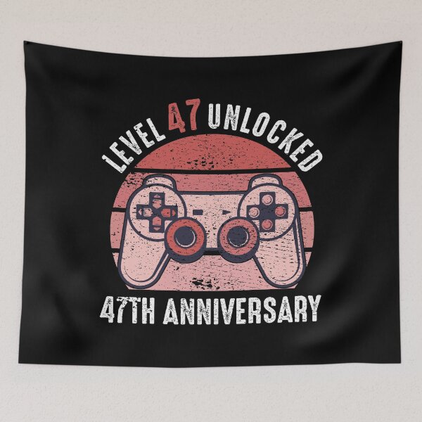 Item preview, Level 47 Unlocked 47th Anniversary Gamer designed and sold by RandomStuffShop.