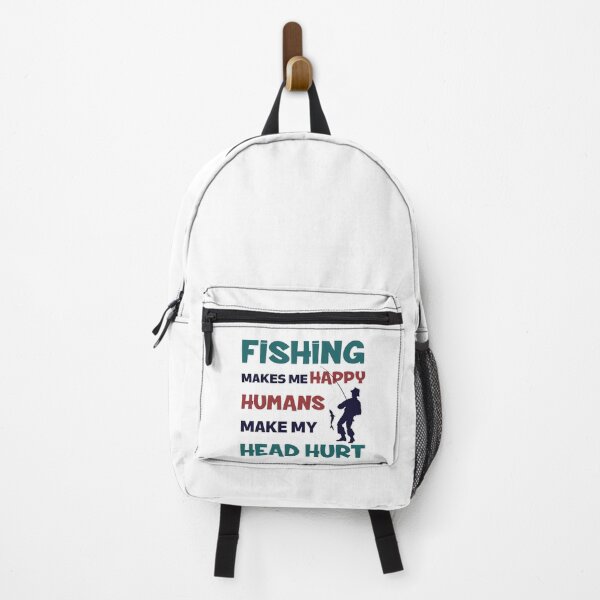 Item preview, Fishing Makes Me Happy Humans Make My Head Hurt - Funny Fisherman Gift designed and sold by NSTeeDesign.