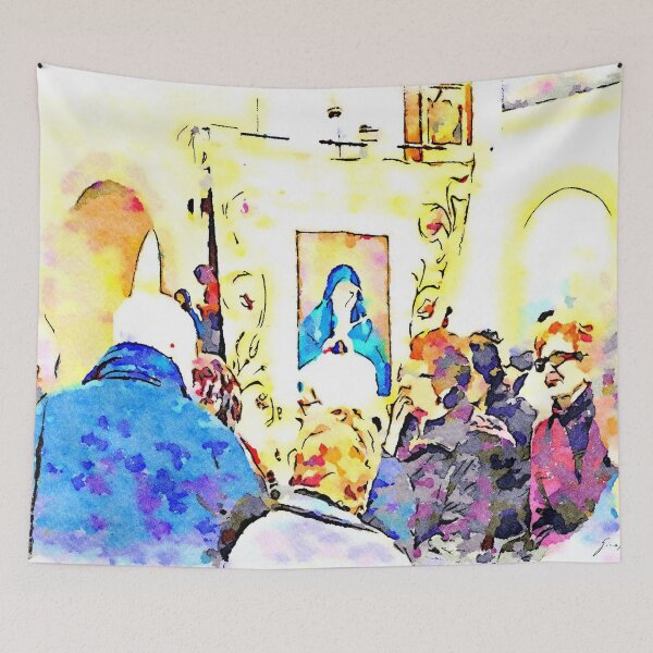 Item preview, Barbarano Romano: women around the banner of the Madonna designed and sold by Giuseppe Cocco.