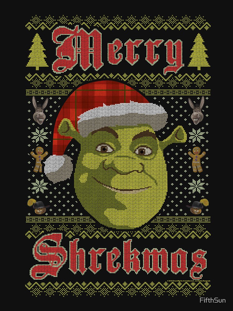 Discover Shrek Merry Shrekmas Distressed Head Shot Poster | Essential T-Shirt 
