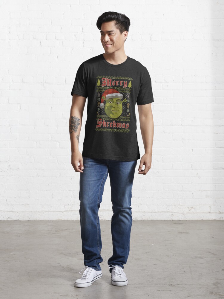 Disover Shrek Merry Shrekmas Distressed Head Shot Poster | Essential T-Shirt 