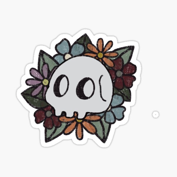 Skull florals Sticker