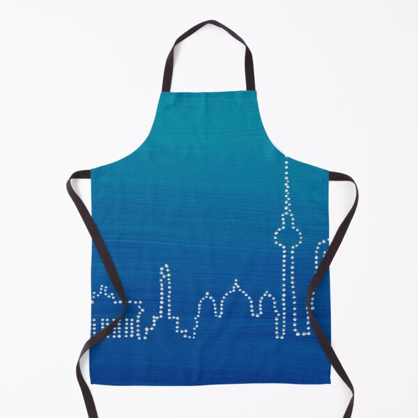 Item preview, Berlin Skyline in Dot Art on Blue Gradient Background designed and sold by nabeArtist.